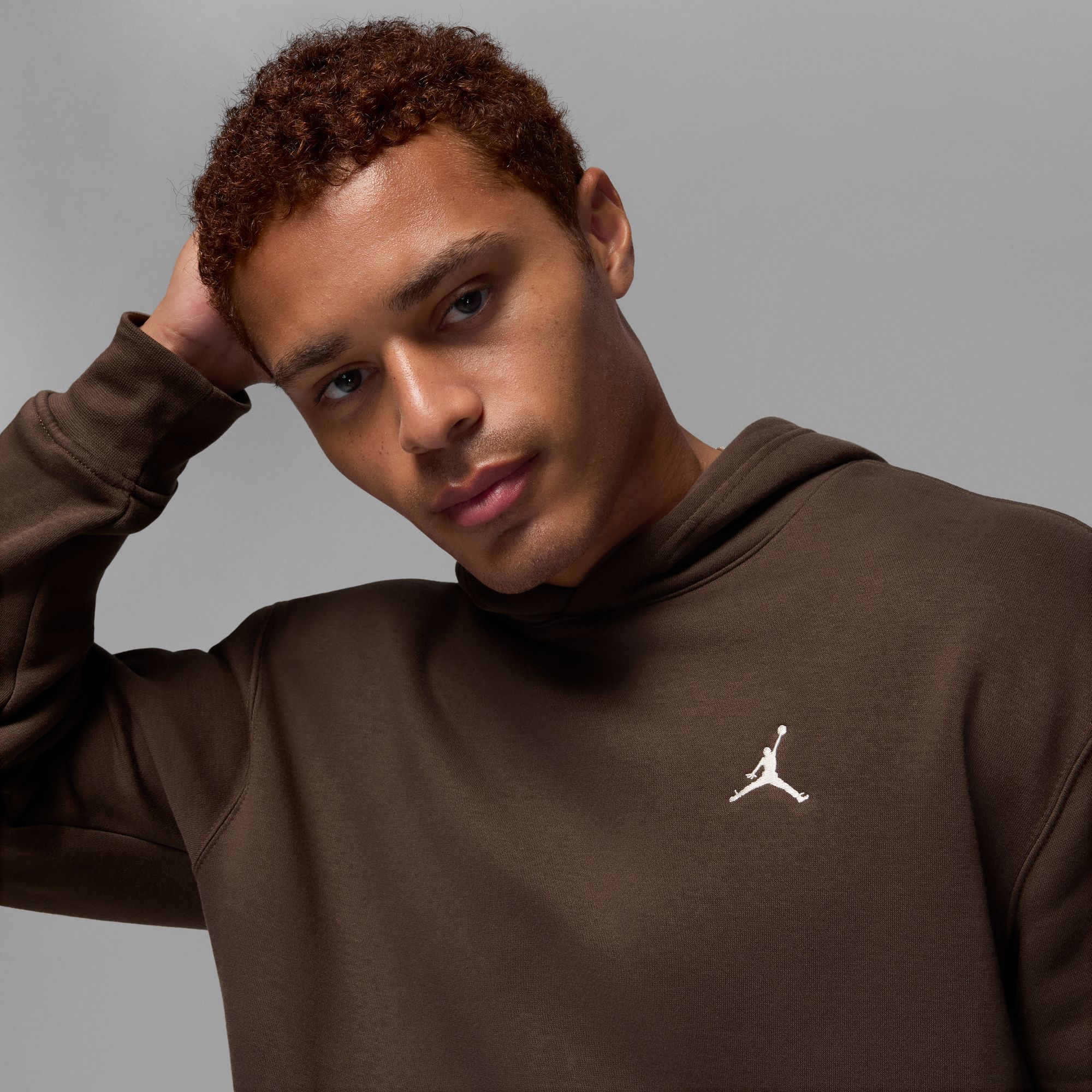 Air Jordan Mens Brooklyn Fleece Pullover Hoodie - Brown